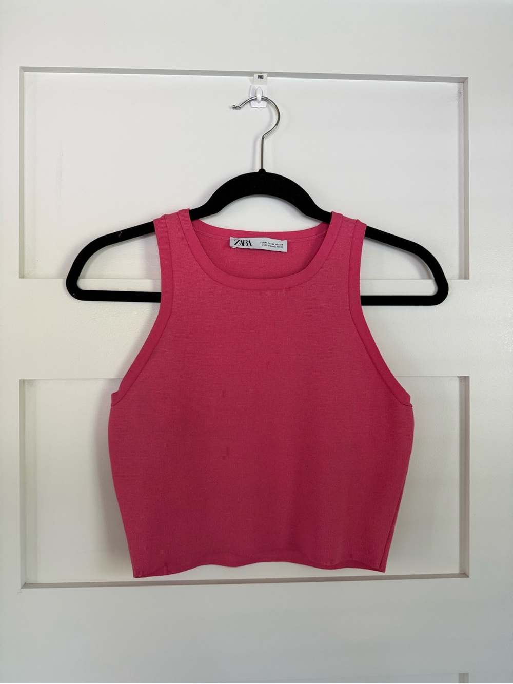 ZARA Hot Pink Ribbed Crop Tank